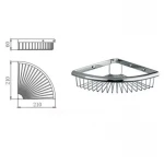 Полка угловая FRAP F352 240х60 мм нержавеющая сталь хромированная