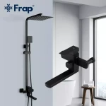 Душевая система FRAP F24802-6 черная с переключателем на лейку, 1 режим