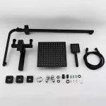 Душевая система FRAP F24802-6 черная с переключателем на лейку, 1 режим