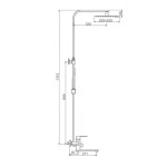 Душевая система FRAP F24802-6 черная с переключателем на лейку, 1 режим