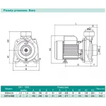 Центробежный насос SHIMGE SHFm5BM 1.1 кВт Hmax=20.2 м, Qmax=600 л/мин