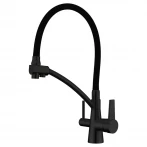 Смеситель для кухни GAPPO G4398-16 с гибким изливом черный