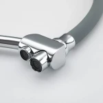 Смеситель для кухни GAPPO G4398-17 серый/хром с гибким изливом на две воды