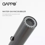 Смеситель для кухни GAPPO G4398-51 с гибким изливом, 2 режима черный