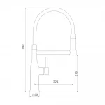 Смеситель для кухни GAPPO G4398-51 с гибким изливом, 2 режима черный