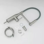 Смеситель для кухни GAPPO G4398-55 серый с гибким изливом, 2 режима