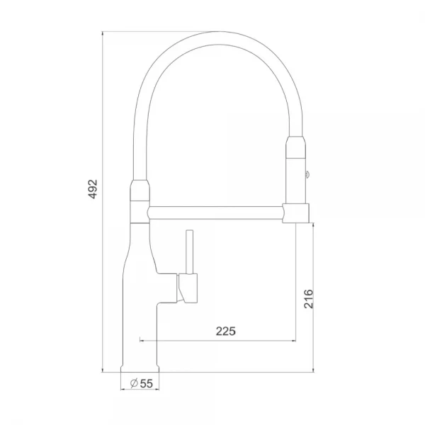 Смеситель для кухни GAPPO G4398-55 серый с гибким изливом, 2 режима