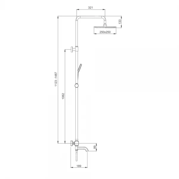 Душевая система GAPPO G2491-6 с термостатом черная с переключателем на лейку