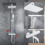 Душевая система GAPPO G2491-8 с термостатом белая с переключателем на лейку