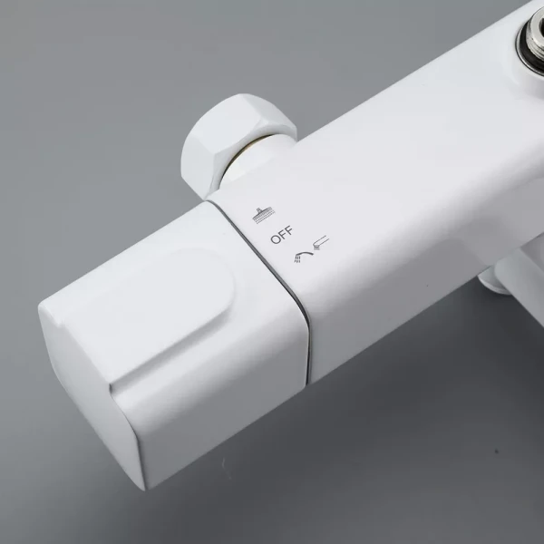 Душевая система GAPPO G2491-8 с термостатом белая с переключателем на лейку