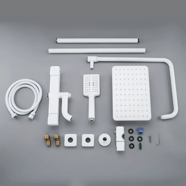 Душевая система GAPPO G2491-8 с термостатом белая с переключателем на лейку