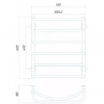 Полотенцесушитель электрический DEFFI Аквамикс 500x600 60 Вт правая белая
