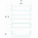 Полотенцесушитель электрический DEFFI Аквамикс 500x600 60 Вт левый черный