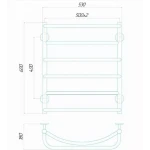 Полотенцесушитель электрический DEFFI Аквамикс 500x600 60 Вт правый черный