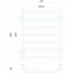 Полотенцесушитель электрический DEFFI Трапеция 500x800 80 Вт левая черная