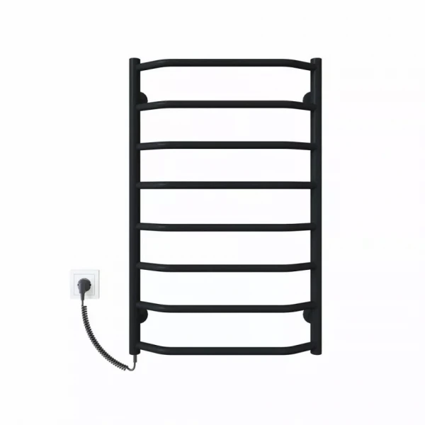 Полотенцесушитель электрический DEFFI Трапеция 500x800 80 Вт левая черная