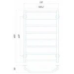 Полотенцесушитель электрический DEFFI Трапеция 500x800 80 Вт белая, правая