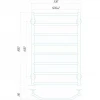 Рушникосушарка електрична Deffi Трапеція 500x800 правий, 80 Вт, білий