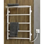 Полотенцесушитель электрический DEFFI Стандарт с полкой 500x700 мм, 100 Вт, правый, белый