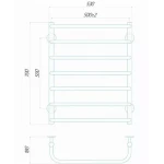 Полотенцесушитель электрический DEFFI Стандарт 500x700 100 Вт левый белый