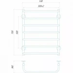 Полотенцесушитель электрический DEFFI Стандарт 500x700 100 Вт левый белый