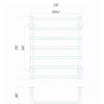 Полотенцесушитель электрический DEFFI Стандарт 500x700 100 Вт левый черный