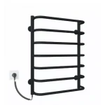 Полотенцесушитель электрический DEFFI Стандарт 500x700 100 Вт левый черный