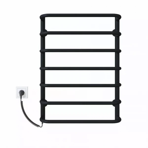 Полотенцесушитель электрический DEFFI Стандарт 500x700 100 Вт левый черный
