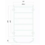 Полотенцесушитель электрический DEFFI Трапеция 500x800 120 Вт левая хромированная