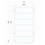 Полотенцесушитель электрический DEFFI Трапеция 500x800 мм, 120 Вт, хромированный, правый