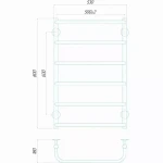 Полотенцесушитель водяной DEFFI Стандарт 500x800 мм