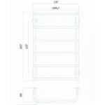 Полотенцесушитель электрический DEFFI Стандарт 500x800 правый 110 Вт хромированный