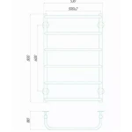 Полотенцесушитель электрический DEFFI Стандарт 500x800 110 Вт левый хромированный