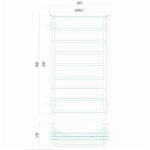 Полотенцесушитель водяной DEFFI Юность 500x900 мм