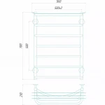 Полотенцесушитель электрический DEFFI Юность 500x700 мм 120 Вт левая хромированная