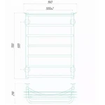 Полотенцесушитель электрический DEFFI Юность 500x700 120 Вт, правая, хром