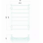 Полотенцесушитель электрический DEFFI Юность 500x800 118 Вт хромированная левая