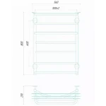 Полотенцесушитель электрический DEFFI Юность 500x800 130 Вт хром права