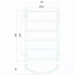 Полотенцесушитель водяной DEFFI Классик 500x800 мм