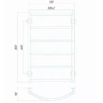 Полотенцесушитель электрический DEFFI Классик 500x800 110 Вт левый хромированный