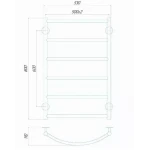 Полотенцесушитель электрический DEFFI Классик 500x800 хром 110 Вт правый