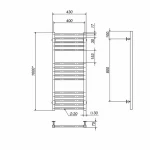 Полотенцесушитель Deffi LIMA П15 (400х1000) 147 Вт электрический с правым подключением