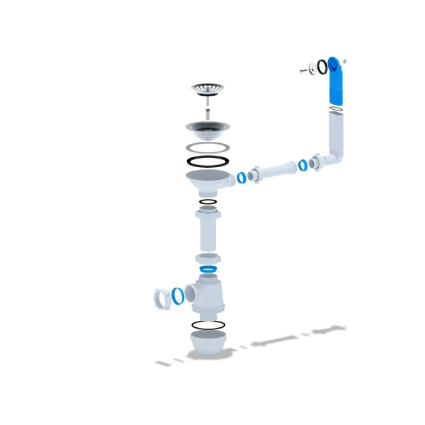 Сифон для мийки ANI-plast A0145S P15, 1 1/2