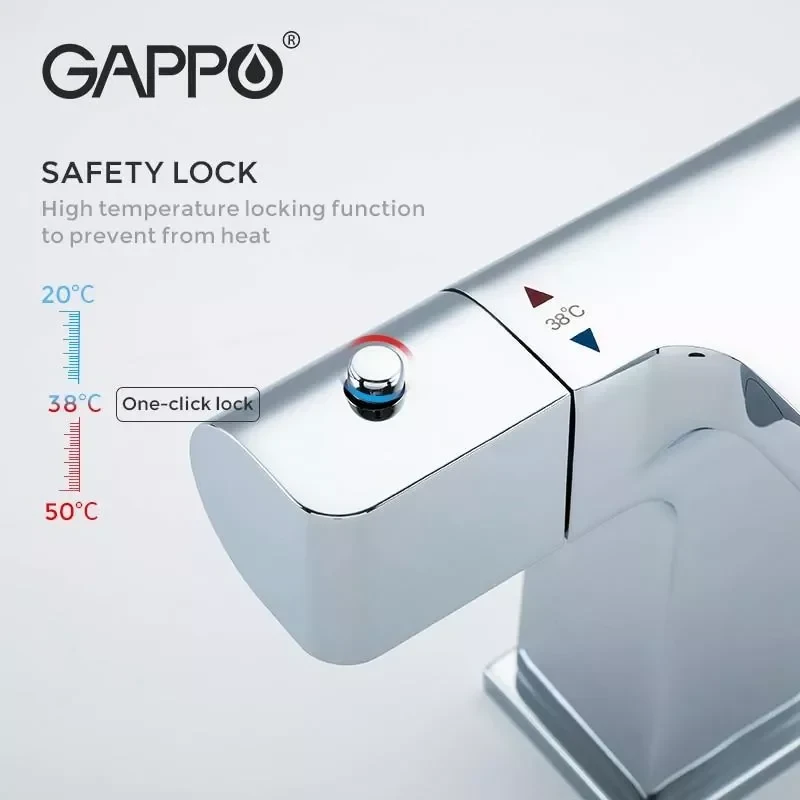 Смеситель для умывальника GAPPO G1007-40 хромированный