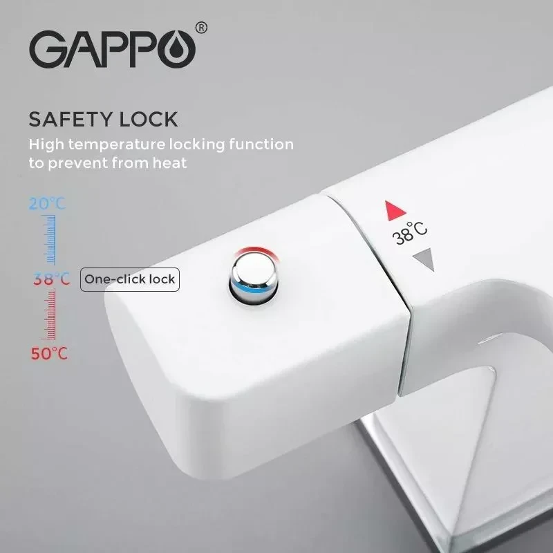 Смеситель для умывальника GAPPO G1007-50 белый/хром
