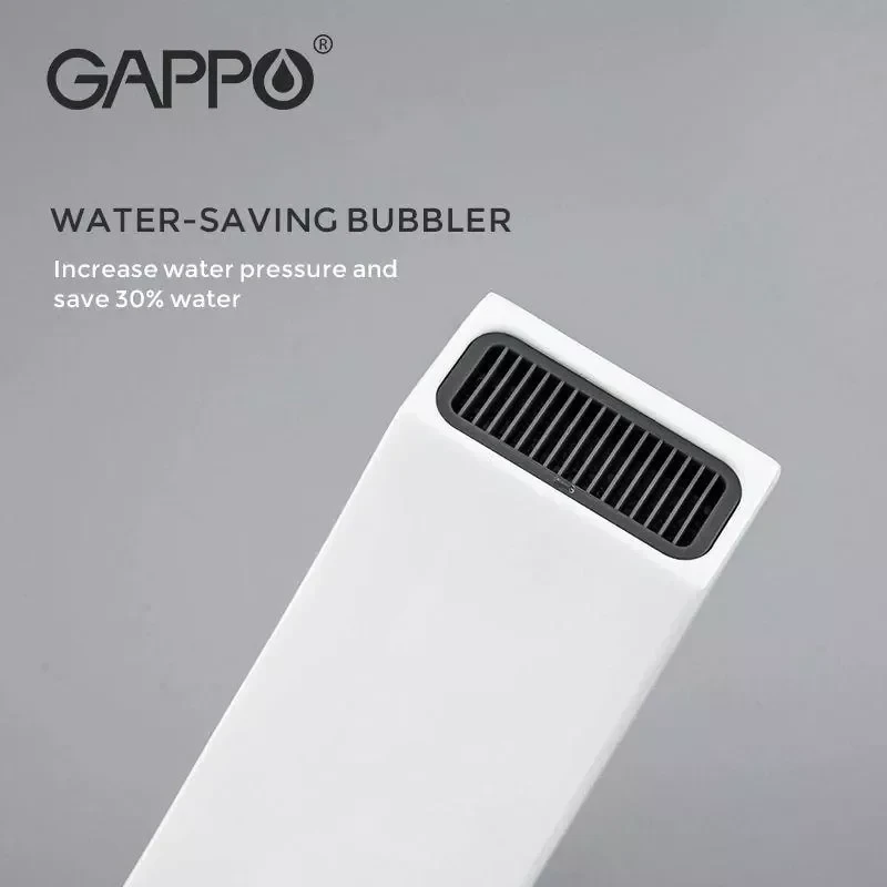 Смеситель для умывальника GAPPO G1007-50 белый/хром