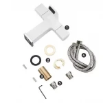 Змішувач для умивальника GAPPO G1007-50, білий/хром