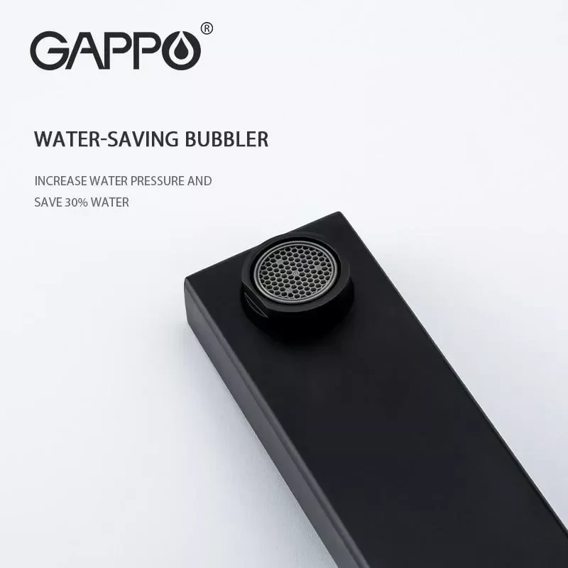 Смеситель для умывальника GAPPO G1017-16 черный