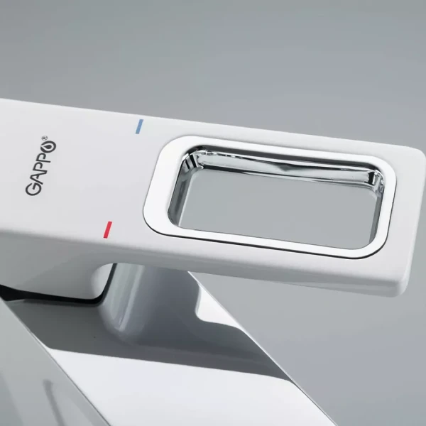 Смеситель для умывальника GAPPO G1017-2 белый/хром