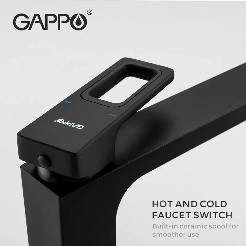 Смеситель для умывальника GAPPO G1017-62 черный